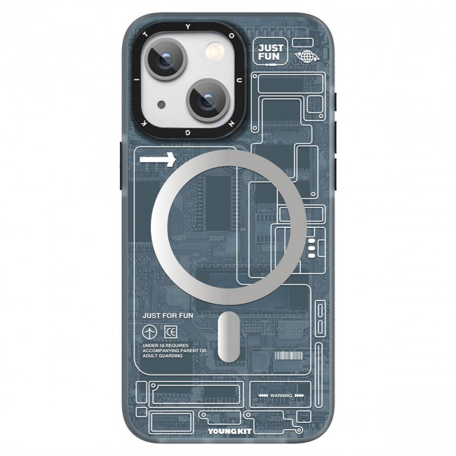 Apple iPhone 15 Kılıf Magsafe Şarj Özellikli YoungKit Technology Serisi Kapak Apple iPhone 15 Kılıf Magsafe Şarj Özellikli YoungKit Technology Serisi Kapak