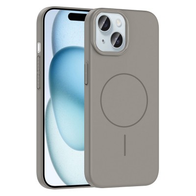 Bal-z Apple iPhone 15 Kılıf M-safe Şarj Özellikli Zore Ruby Sert Kapak