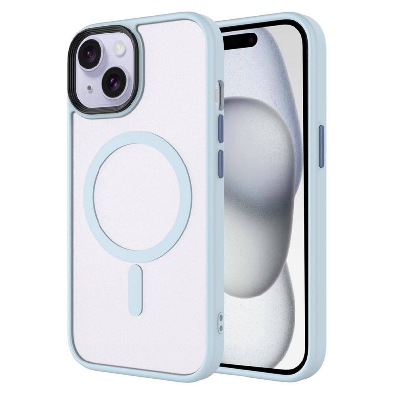 Bal-z Apple iPhone 15 Kılıf Mat Arka Yüzey Wireless Şarj Özellikli  Flet M-safe Kapak