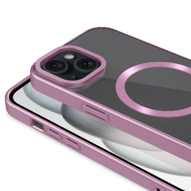 Bal-z Apple iPhone 15 Kılıf Mat Tasarımlı M-safe Wireless Şarj Özellikli  Mat Setro Kapak