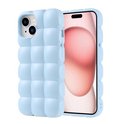 Bal-z Apple iPhone 15 Kılıf Parlak Esnek Silikon Zore Dom Dom Kapak