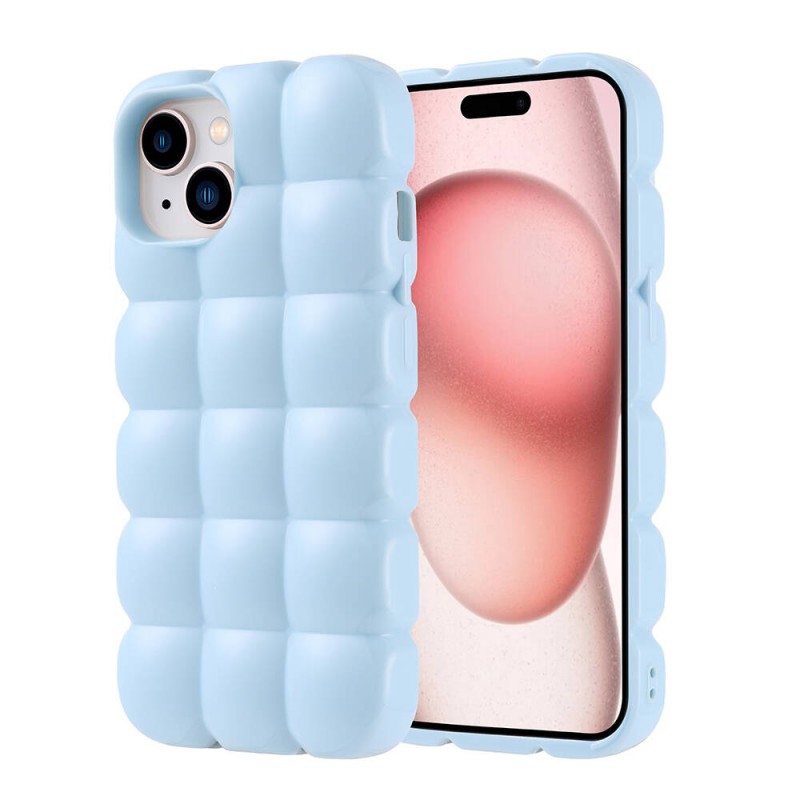 Bal-z Apple iPhone 15 Kılıf Parlak Esnek Silikon Zore Dom Dom Kapak