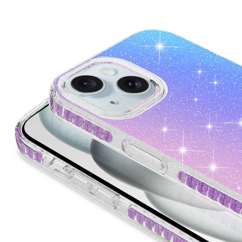 Bal-z Apple iPhone 15 Kılıf Parlak Renk Geçişli  Velle Kapak