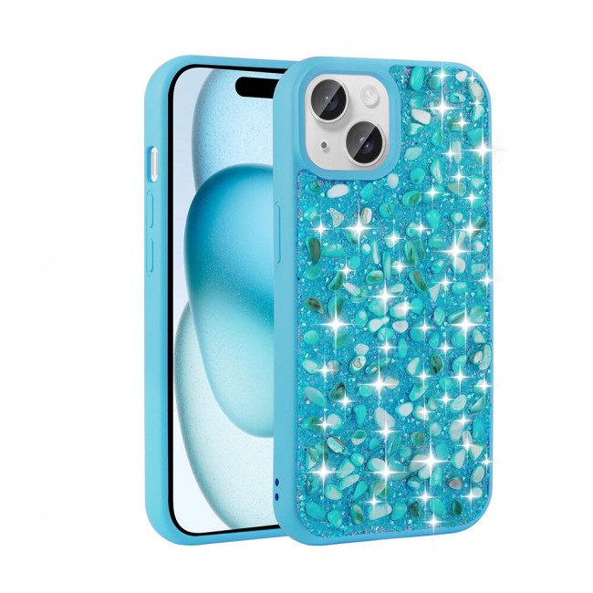 Apple iPhone 15 Kılıf Parlak Taşlı Tasarım Zore Linea Kapak Apple iPhone 15 Kılıf Parlak Taşlı Tasarım Zore Linea Kapak