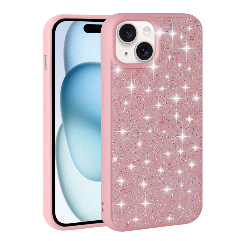 Bal-z Apple iPhone 15 Kılıf Parlak Taşlı Tasarım  Pırlanta Kapak