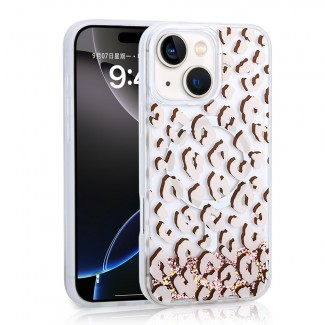 Apple iPhone 15 Kılıf Sıvılı Simli Baskılı Şeffaf Arka Yüzey Zore Mossa Silikon Kapak Apple iPhone 15 Kılıf Sıvılı Simli Baskılı Şeffaf Arka Yüzey Zore Mossa Silikon Kapak