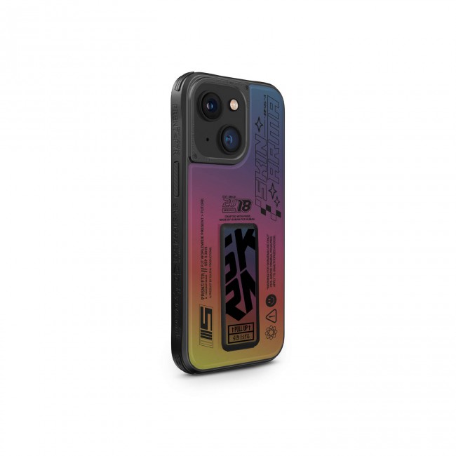 Apple iPhone 15 Kılıf SkinArma Holografik Tasarımlı Standlı Deri Görünümlü Kira Kobai Kapak Apple iPhone 15 Kılıf SkinArma Holografik Tasarımlı Standlı Deri Görünümlü Kira Kobai Kapak