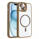 Apple iPhone 15 Kılıf Standlı ve Kamera Lens Hediyeli M-Safe Şarj Özellikli Zore Etro Kapak Apple iPhone 15 Kılıf Standlı ve Kamera Lens Hediyeli M-Safe Şarj Özellikli Zore Etro Kapak