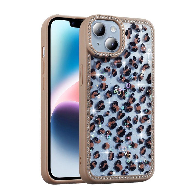 Bal-z Apple iPhone 15 Kılıf Taşlı ve Simli Tasarım Zore Azra Kapak