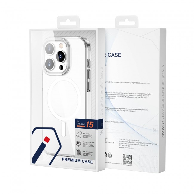 Apple iPhone 15 Kılıf Wiwu FYY-014 Magsafe Şarj Özellikli Şeffaf Kapak Apple iPhone 15 Kılıf Wiwu FYY-014 Magsafe Şarj Özellikli Şeffaf Kapak