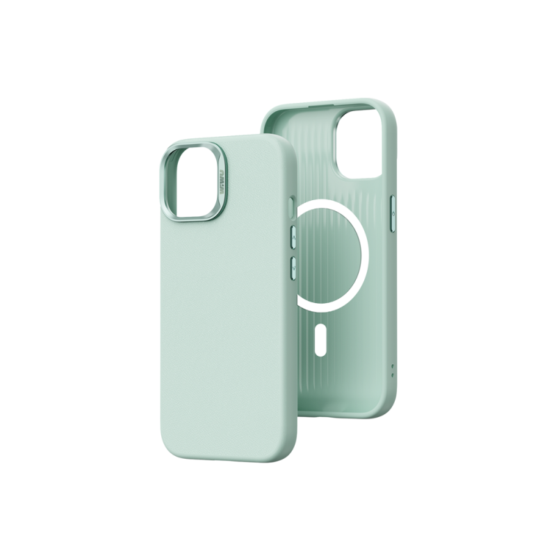 Bal-z Apple iPhone 15 Kılıf Wiwu SP-019 M-safe Şarj Özellikli Vegan Leather Deri Kapak