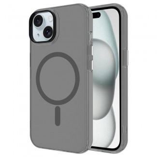 Apple iPhone 15 Kılıf Zore M-safe Şarj Özellikli Buzlu Transparan C-Pro Sert Kapak Apple iPhone 15 Kılıf Zore M-safe Şarj Özellikli Buzlu Transparan C-Pro Sert Kapak