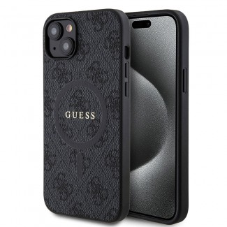 Apple iPhone 15 Plus Guess Orjinal Lisanslı M-safe Şarj Özellikli PU Halkalı 4G Desenli Yazı Logolu Kapak Apple iPhone 15 Plus Guess Orjinal Lisanslı M-safe Şarj Özellikli PU Halkalı 4G Desenli Yazı Logolu Kapak