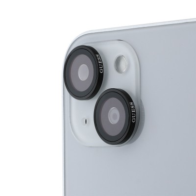 Bal-z Apple iPhone 15 Plus Guess Orjinal Lisanslı Metal Kamera Lens Koruyucu