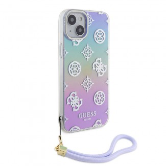 Apple iPhone 15 Plus Kılıf Guess Orjinal Lisanslı Desenli Yazı Logolu Askı İpli Holografik Glitter Peony Kapak Apple iPhone 15 Plus Kılıf Guess Orjinal Lisanslı Desenli Yazı Logolu Askı İpli Holografik Glitter Peony Kapak