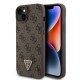 Apple iPhone 15 Plus Kılıf Guess Orjinal Lisanslı PU Deri Taşlı Üçgen Logo 4G Desenli Strass Kapak Apple iPhone 15 Plus Kılıf Guess Orjinal Lisanslı PU Deri Taşlı Üçgen Logo 4G Desenli Strass Kapak