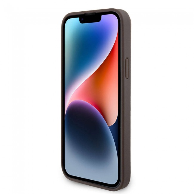 Apple iPhone 15 Plus Kılıf Guess Orjinal Lisanslı PU Deri Taşlı Üçgen Logo 4G Desenli Strass Kapak Apple iPhone 15 Plus Kılıf Guess Orjinal Lisanslı PU Deri Taşlı Üçgen Logo 4G Desenli Strass Kapak