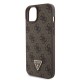Apple iPhone 15 Plus Kılıf Guess Orjinal Lisanslı PU Deri Taşlı Üçgen Logo 4G Desenli Strass Kapak Apple iPhone 15 Plus Kılıf Guess Orjinal Lisanslı PU Deri Taşlı Üçgen Logo 4G Desenli Strass Kapak