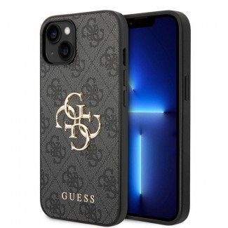 Apple iPhone 15 Plus Kılıf Guess Orjinal Lisanslı PU Deri Yazı ve 4G Metal Logolu Desenli Kapak Apple iPhone 15 Plus Kılıf Guess Orjinal Lisanslı PU Deri Yazı ve 4G Metal Logolu Desenli Kapak