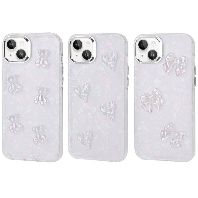 Bal-z Apple iPhone 15 Plus Kılıf Kabartma Figürlü Parlak  Eralli Silikon Kapak