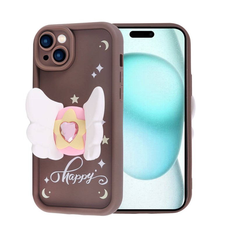 Bal-z Apple iPhone 15 Plus Kılıf Kamera Korumalı Figür Tasarımlı  Kapya Kapak