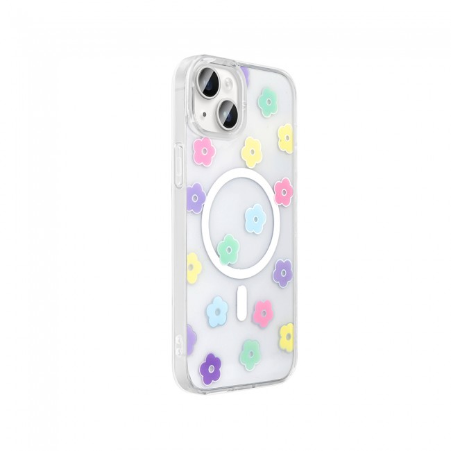 Apple iPhone 15 Plus Kılıf M-Safe Şarj Özellikli Şeffaf Zore Folk Sert Kapak Apple iPhone 15 Plus Kılıf M-Safe Şarj Özellikli Şeffaf Zore Folk Sert Kapak