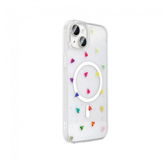Apple iPhone 15 Plus Kılıf M-Safe Şarj Özellikli Şeffaf Zore Folk Sert Kapak Apple iPhone 15 Plus Kılıf M-Safe Şarj Özellikli Şeffaf Zore Folk Sert Kapak