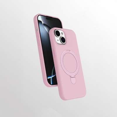 Bal-z Apple iPhone 15 Plus Kılıf M-safe Şarj Özellikli Standlı Zore Samara Kapak