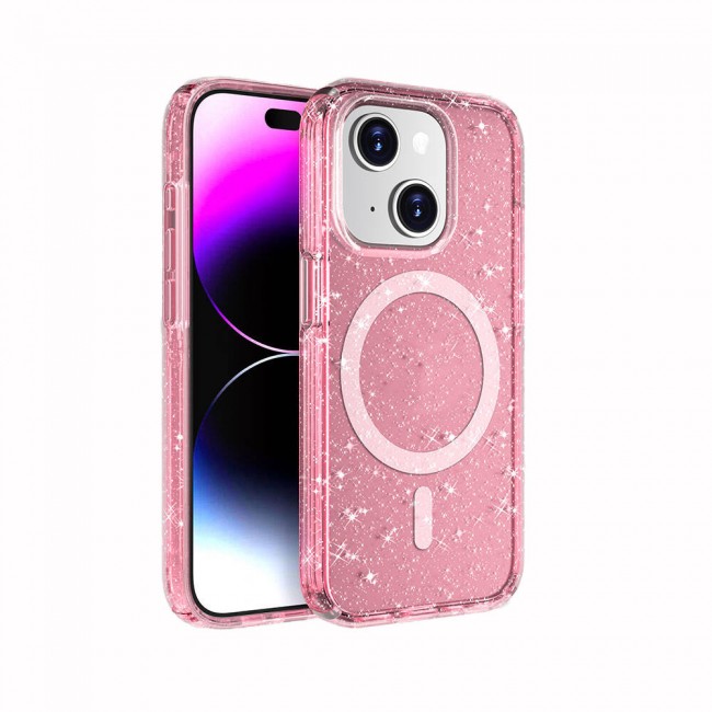 Apple iPhone 15 Plus Kılıf Magsafe Şarj Özellikli Parlayan Simli Saydam Renkli Zore Allstar Kapak Apple iPhone 15 Plus Kılıf Magsafe Şarj Özellikli Parlayan Simli Saydam Renkli Zore Allstar Kapak
