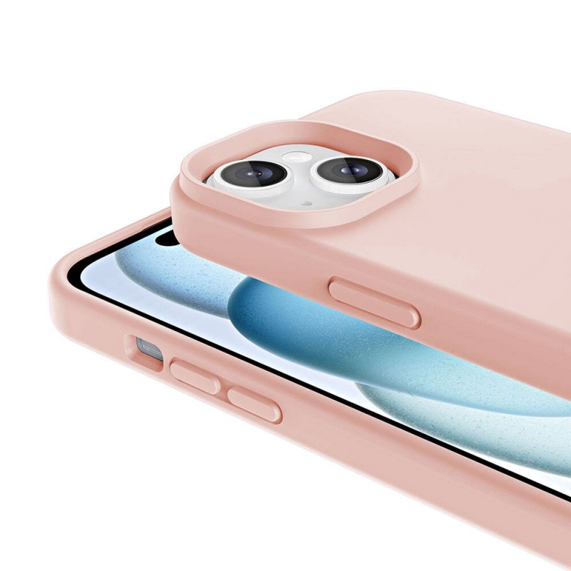 Bal-z Apple iPhone 15 Plus Kılıf M-safe Şarj Özellikli Sıvı Teknolojili Silinebilir Sert  Kivi Kapak