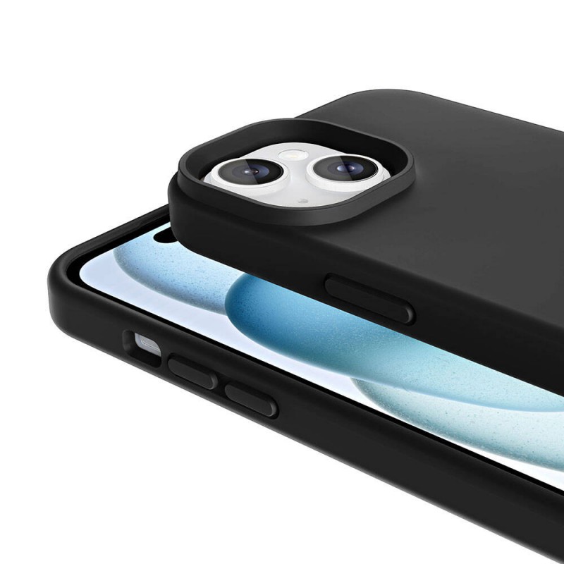 Bal-z Apple iPhone 15 Plus Kılıf M-safe Şarj Özellikli Sıvı Teknolojili Silinebilir Sert  Kivi Kapak