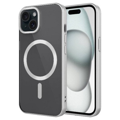 Bal-z Apple iPhone 15 Plus Kılıf Mat Tasarımlı M-safe Wireless Şarj Özellikli  Mat Setro Kapak