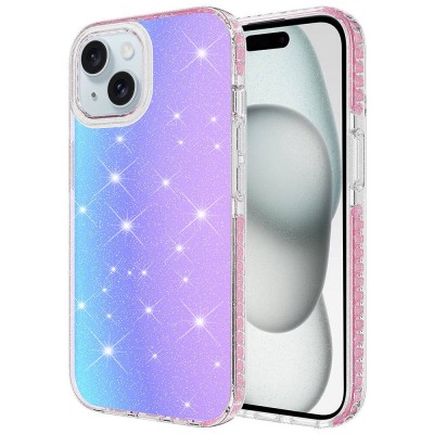 Bal-z Apple iPhone 15 Plus Kılıf Parlak Renk Geçişli  Velle Kapak