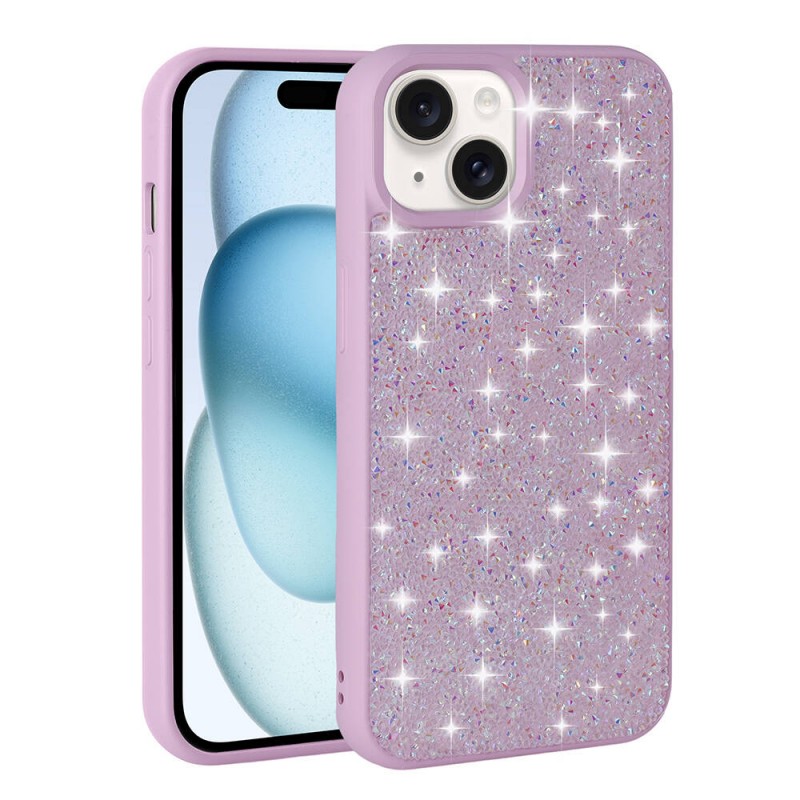 Bal-z Apple iPhone 15 Plus Kılıf Parlak Taşlı Tasarım  Pırlanta Kapak