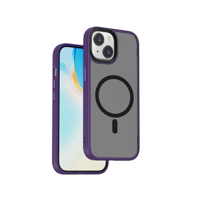 Bal-z Apple iPhone 15 Plus Kılıf Wiwu FGG-011 M-safe Şarj Özellikli Kamera Korumalı Kapak