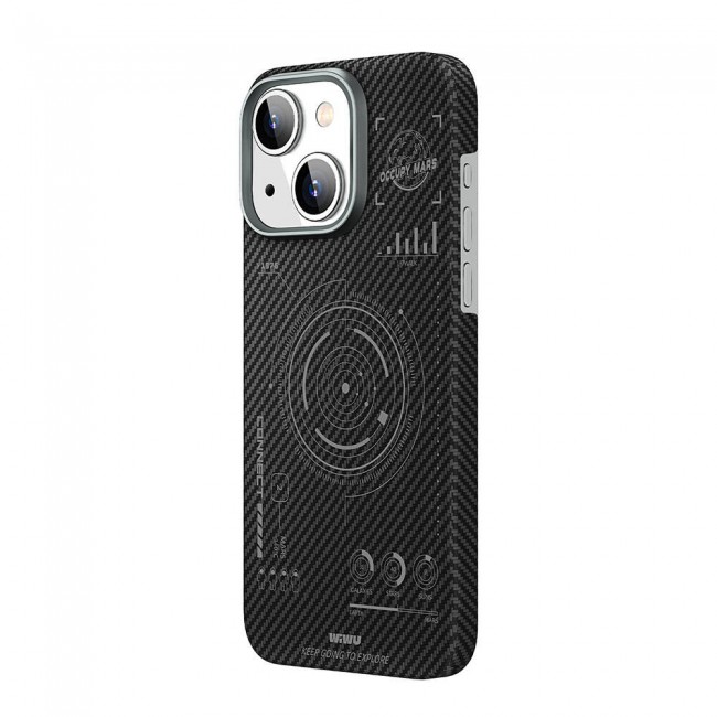Apple iPhone 15 Plus Kılıf Wiwu HHX-016 Karbon Fiber 600D Mars Kevlar Kapak Apple iPhone 15 Plus Kılıf Wiwu HHX-016 Karbon Fiber 600D Mars Kevlar Kapak