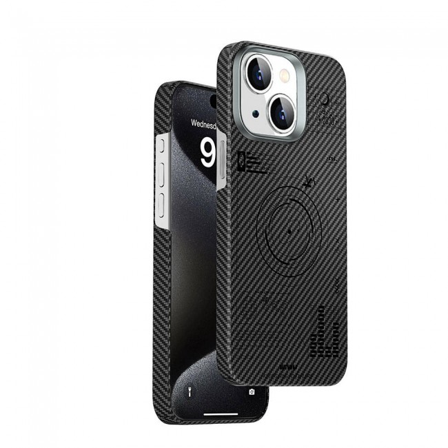Apple iPhone 15 Plus Kılıf Wiwu KJZ-017 Karbon Fiber 600D Explore Kevlar Kapak Apple iPhone 15 Plus Kılıf Wiwu KJZ-017 Karbon Fiber 600D Explore Kevlar Kapak