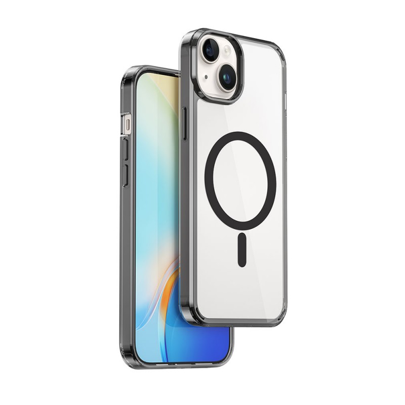 Bal-z Apple iPhone 15 Plus Kılıf Wiwu MCC-101 Magnetic Crystal Sert PC Kapak