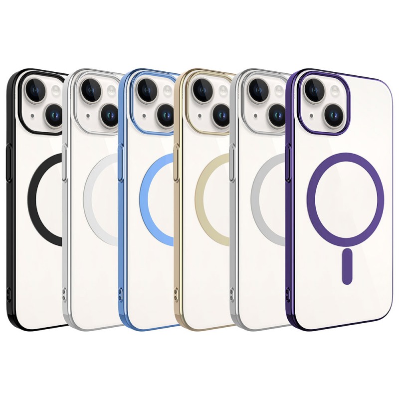 Bal-z Apple iPhone 15 Plus Kılıf  Wireless Şarj Özellikli Pixel M-safe Kapak