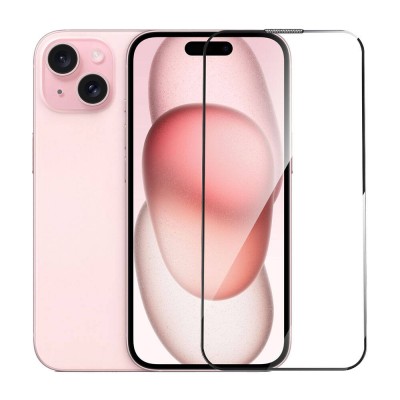 Bal-z Apple iPhone 15 Plus Wiwu GT-008 Polimer Oleofobik Kaplama Şeffaf Pürüzsüz Temperli Cam Ekran Koruyucu 10'lu Paket