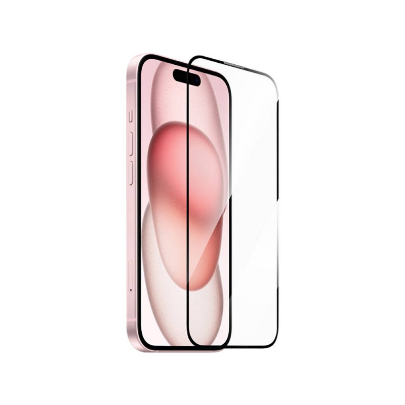 Bal-z Apple iPhone 15 Plus Wiwu GT-014 Polimer Oleofobik Kaplama Şeffaf Pürüzsüz Temperli Cam Ekran Koruyucu 25'li Paket