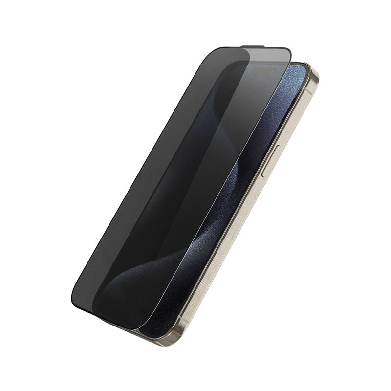 Bal-z Apple iPhone 15 Plus Wiwu Wi-SQ009 Easy Install iPrivacy 360° Anti-Peep Oleofobik Temperli Cam Ekran Koruyucu + Kolay Uygulama Aparatlı
