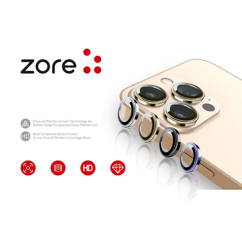 Bal-z Apple iPhone 15 Plus  CL-12 Premium Safir Parmak İzi Bırakmayan Anti-Reflective Kamera Lens Koruyucu