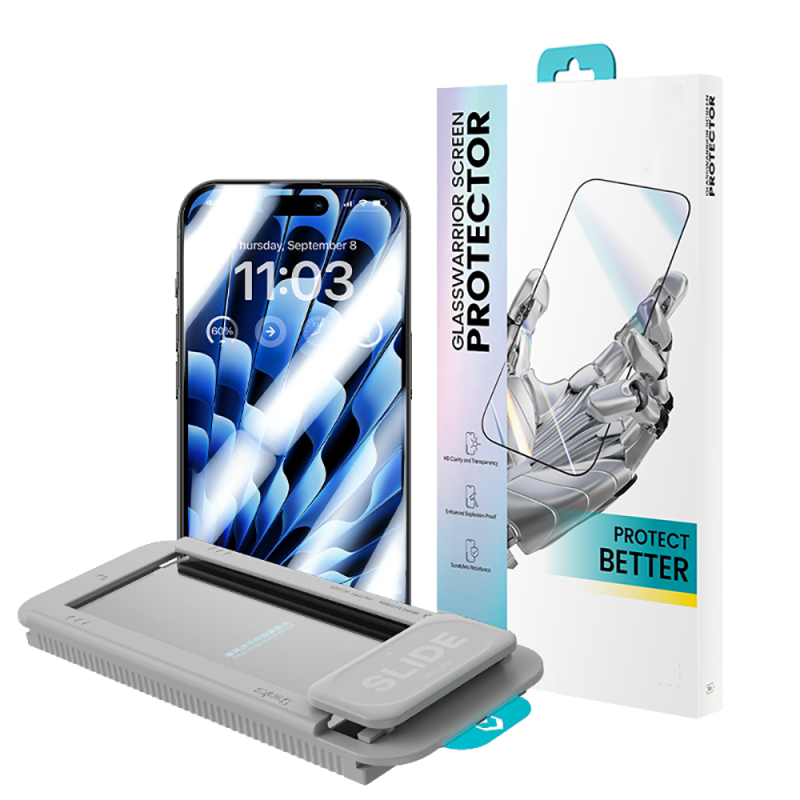 Bal-z Apple iPhone 15 Pro Benks Glass Warrior HD Cam Ekran Koruyucu + Kolay Uygulama Aparatlı