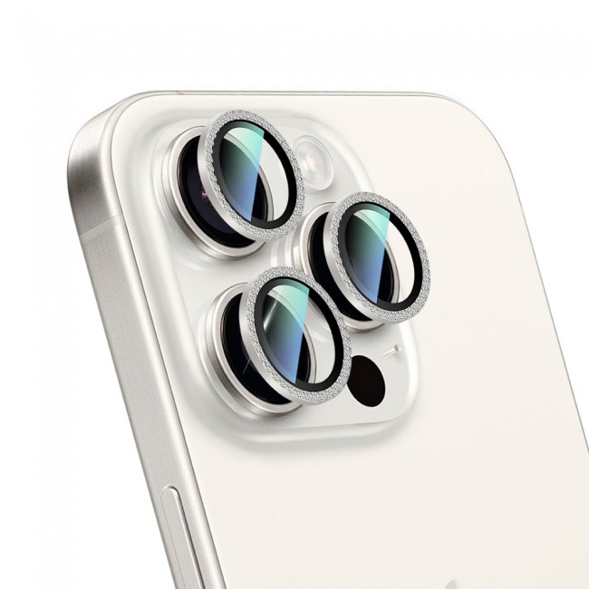 Apple iPhone 15 Pro CaseWorld Alloy Sparkling Diamond Serisi Taşlı Lens Koruyucu Apple iPhone 15 Pro CaseWorld Alloy Sparkling Diamond Serisi Taşlı Lens Koruyucu