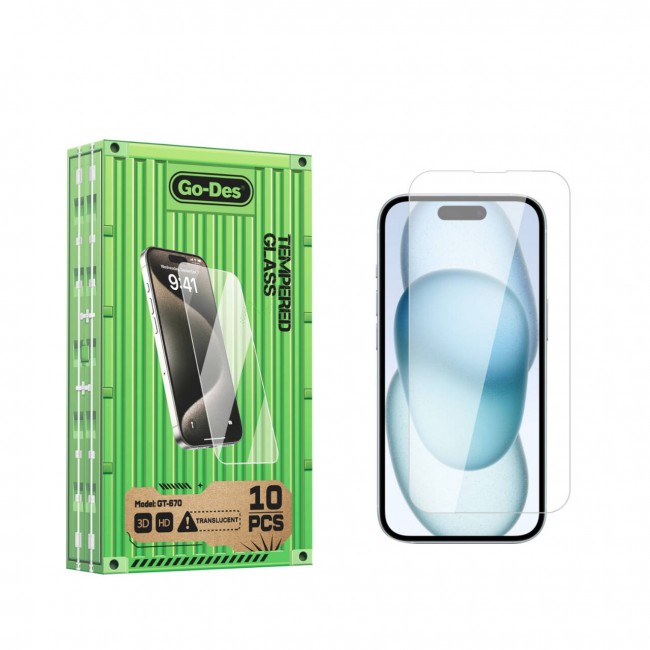 Apple iPhone 15 Pro Go Des Parmak İzi Bırakmayan 9H Oleofobik Bom Glass Ekran Koruyucu 10'lu Paket Apple iPhone 15 Pro Go Des Parmak İzi Bırakmayan 9H Oleofobik Bom Glass Ekran Koruyucu 10'lu Paket