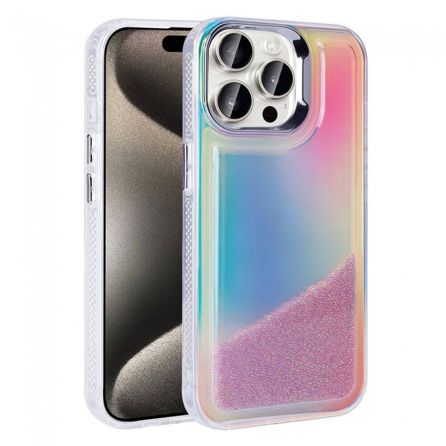 Apple iPhone 15 Pro Kılıf Airbagli Renkli Arka Yüzey Boncuk Tasarımlı Zore Kumul Kapak Apple iPhone 15 Pro Kılıf Airbagli Renkli Arka Yüzey Boncuk Tasarımlı Zore Kumul Kapak