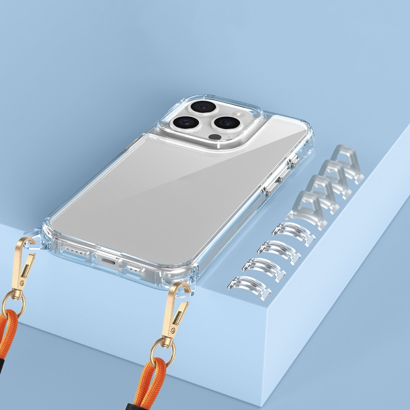Bal-z Apple iPhone 15 Pro Kılıf Airbagli Takılabilir Askı Aparatlı Zore Snap Silikon Kapak