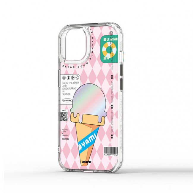 Apple iPhone 15 Pro Kılıf Çift Katman Desenli Wiwu Summer Serisi Kapak Apple iPhone 15 Pro Kılıf Çift Katman Desenli Wiwu Summer Serisi Kapak