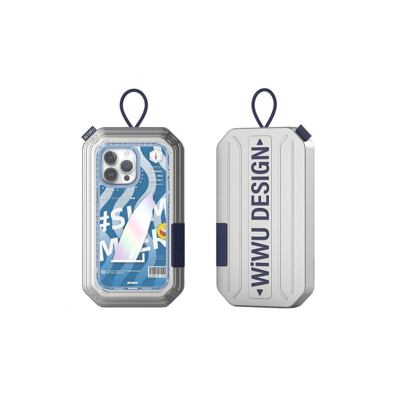 Bal-z Apple iPhone 15 Pro Kılıf Çift Katman Desenli Wiwu Summer Serisi Kapak